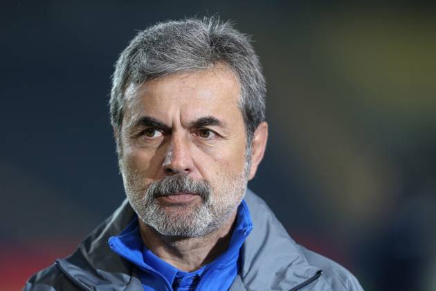 Fenerbahce v Besiktas: Ziraat Turkish Cup ISTANBUL, TURKEY - MAY 03: Head coach Aykut Kocaman of Fenerbahce looks on ahead of the Ziraat Turkish Cup soccer match between Fenerbahce and Besiktas at Ulker Stadium in Istanbul, Turkey on May 03, 2018. The game was decided to continue without spectators due to the incidents took place in the semi final return match causing the game to be cancelled. Besiktas did not turn up for the replay with Fenerbahce as the club announced earlier. Istanbul Turkey. Editorial use only. Please get in touch for any other usage. Copyright: x2025xAnadoluxArifxHüdaverdixYamanx