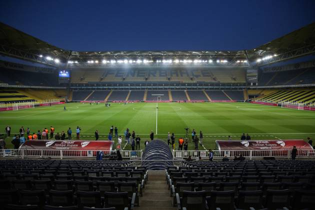 Fenerbahce v Besiktas: Ziraat Turkish Cup ISTANBUL, TURKEY - MAY 03: Tribunes of Ulker Stadium are seen empty ahead of the Ziraat Turkish Cup soccer match between Fenerbahce and Besiktas in Istanbul, Turkey on May 03, 2018. The game was decided to continue without spectators due to the incidents took place in the semi final return match causing the game to be cancelled. Besiktas did not turn up for the replay with Fenerbahce as the club announced earlier. Istanbul Turkey. Editorial use only. Please get in touch for any other usage. Copyright: x2025xAnadoluxArifxHüdaverdixYamanx