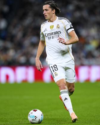 ESP: Real Madrid CF - Valencia CF. La Liga EA Sports. Date 11 Alvaro Carreras of Real Madrid CF during the La Liga EA Sports match between Real Madrid CF and Valencia CF played at Santiago Bernabeu Stadium on November 1, 2025 in Madrid. kpng Copyright: xCesarxCebollax xPRESSINx PS_251101_RMA_VAL_2526_075