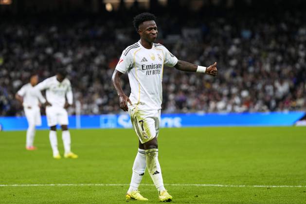 ESP: Real Madrid CF - Valencia CF. La Liga EA Sports. Date 11 Vinicius Junior of Real Madrid CF during the La Liga EA Sports match between Real Madrid CF and Valencia CF played at Santiago Bernabeu Stadium on November 1, 2025 in Madrid. kpng Copyright: xCesarxCebollax xPRESSINx PS_251101_RMA_VAL_2526_100