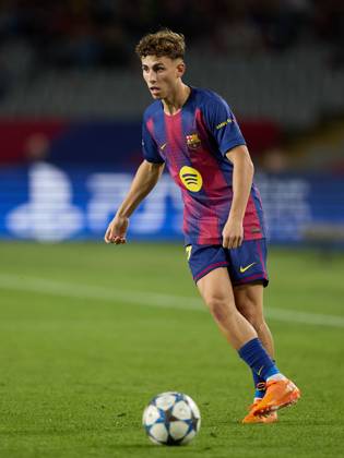 October 21, 2025, Barcelona, Barcelona, Spain: Fermin Lopez of FC Barcelona, Barca in action during the UEFA Champions League match between FC Barcelona v Olympiakos Piraeus at the Lluis Companys Olympic Stadium on October 21, 2025 in Barcelona Spain. Barcelona Spain - ZUMAr232 20251021_zsp_r232_171 Copyright: xDavidxRamirezx