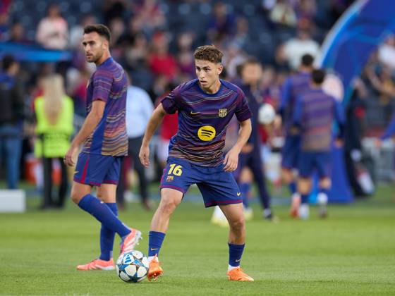 October 21, 2025, Barcelona, Barcelona, Spain: Fermin Lopez of FC Barcelona, Barca during the UEFA Champions League match between FC Barcelona v Olympiakos Piraeus at the Lluis Companys Olympic Stadium on October 21, 2025 in Barcelona Spain. Barcelona Spain - ZUMAr232 20251021_zsp_r232_020 Copyright: xDavidxRamirezx