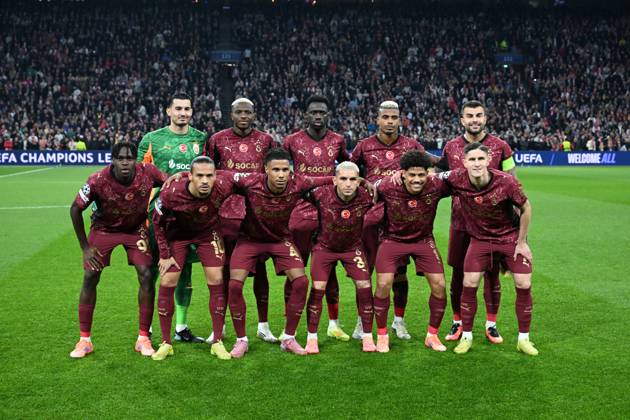 Ajax v Galatasaray - UEFA Champions League AMSTERDAM, NETHERLANDS - NOVEMBER 05: Players of Galatasaray pose for a team photo ahead of the UEFA Champions League 2025 26 League Phase MD4 football match between Ajax and Galatasaray at Johan Cruijff Arena in Amsterdam, Netherlands on November 05, 2025. Halil Sagirkaya Anadolu Amsterdam Netherlands. Editorial use only. Please get in touch for any other usage. Copyright: x2025xAnadoluxHalilxSagirkayax