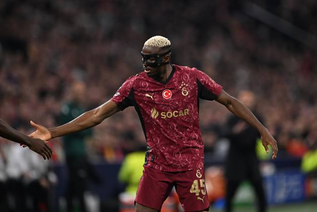 Ajax v Galatasaray - UEFA Champions League AMSTERDAM, NETHERLANDS - NOVEMBER 05: Victor Osimhen (45) of Galatasaray gestures during the UEFA Champions League 2025 26 League Phase MD4 football match between Ajax and Galatasaray at Johan Cruijff Arena in Amsterdam, Netherlands on November 05, 2025. Halil Sagirkaya Anadolu Amsterdam Netherlands. Editorial use only. Please get in touch for any other usage. Copyright: x2025xAnadoluxHalilxSagirkayax