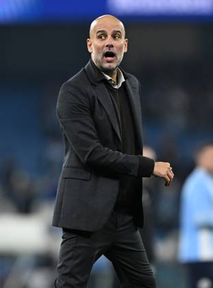 Manchester, England, 5th November 2025. Pep Guardiola coach of Manchester City during the Manchester City vs Borussia Dortmund UEFA Champions League match at the Etihad Stadium, Manchester. Picture credit should read: Cody Froggatt Sportimage EDITORIAL USE ONLY. No use with unauthorised audio, video, data, fixture lists, club league logos or live services. Online in-match use limited to 120 images, no video emulation. No use in betting, games or single club league player publications. SPI_065_CF_Man_City_Dortmund SPI-4268-0127