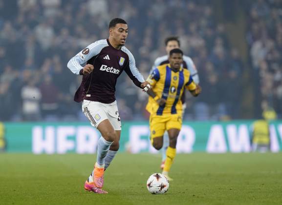 Birmingham, England, 6th November 2025. Morgan Rogers of Aston Villa in action during the Aston Villa vs Maccabi Tel-Aviv FC UEFA Europa League match at Villa Park, Birmingham. Picture credit should read: Andrew Yates Sportimage EDITORIAL USE ONLY. No use with unauthorised audio, video, data, fixture lists, club league logos or live services. Online in-match use limited to 120 images, no video emulation. No use in betting, games or single club league player publications. SPI_035_AY_Villa_Macabbi SPI-4269-0034