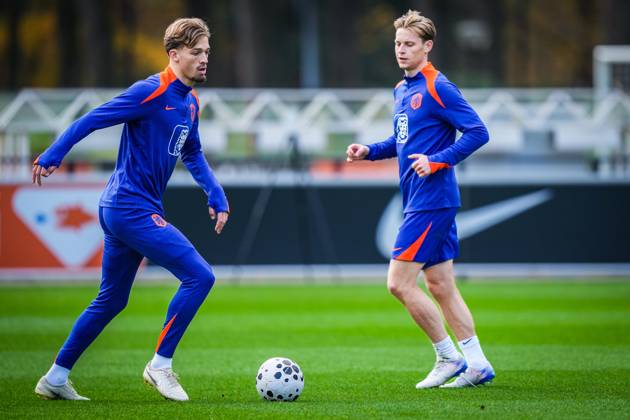 ZEIST , 11-11-2025 , KNVB Campus , season 2025 2026 , Dutch International football , Training session Netherlands , picture shows Netherlands player Luciano Valente Training session Netherlands 11-11-2025  x31985908x Copyright: