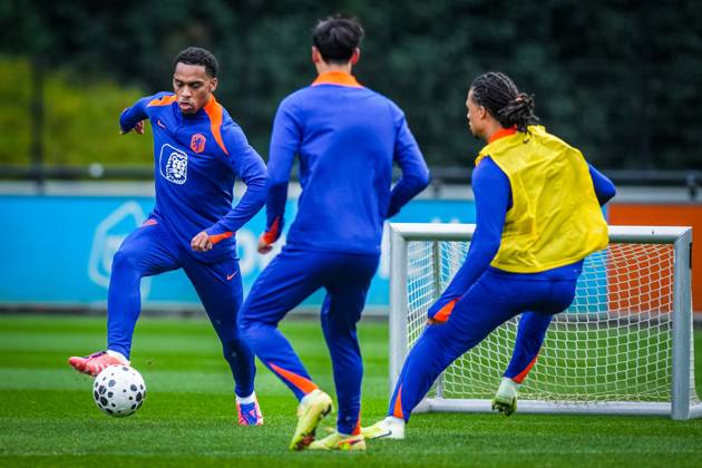 ZEIST , 11-11-2025 , KNVB Campus , season 2025 2026 , Dutch International football , Training session Netherlands , picture shows Netherlands player Jurien Timber Training session Netherlands 11-11-2025  x31986245x Copyright: