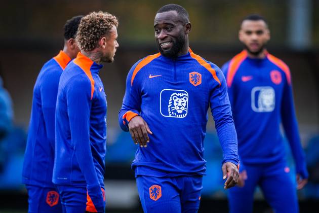 ZEIST , 11-11-2025 , KNVB Campus , season 2025 2026 , Dutch International football , Training session Netherlands , picture shows Netherlands player Lutsharel Geertruida Training session Netherlands 11-11-2025  x31986260x Copyright:
