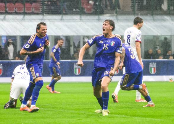 2026 FIFA World Cup, WM, Weltmeisterschaft, Fussball Qualifiers: Italy vs. Norway World Cup Qualifiers, Group I, Italy vs. Norway. In the photo: Goal by Pio Esposito (). in Milan Nov 16th 2025, Credit:Fabio Sasso Avalon Italy, Lombardia, Milan Copyright: xFabioxSassox xAvalonx 1052955143