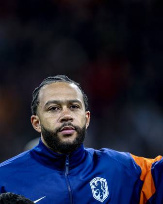Netherlands forwarder Memphis Depay, during the match FOOTBALL EUROPEAN QUALIFIERS NETHERLANDS LITHUANIA at the Johan Cruijff ArenA for the FIFA World Cup 2026 UEFA Qualifiers Group G Matchday 10 season 2025 2026 in AMSTERDAM, Netherlands on 17 november 2025, photo by Stefan Koops EYE4images DeFodi Images