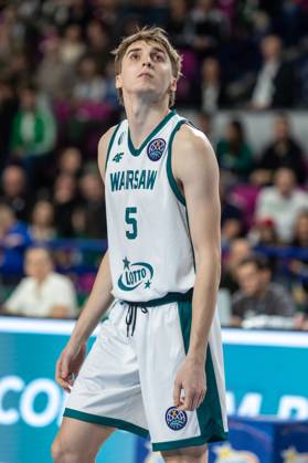 Legia Warszawa - Vilniaus Rytas 18.11.2025 basketball , Warsaw, Basketball Champions League BCL (koszykowka, Liga Mistrzow), game match Legia Warszawa - Vilniaus Rytas ( Vilnius ) image shows: Wojciech Tomaszewski photo Katarzyna Plewczynska Fotostyk Copyright: xKatarzynaxPlewczynskax 20251118FCTKP060