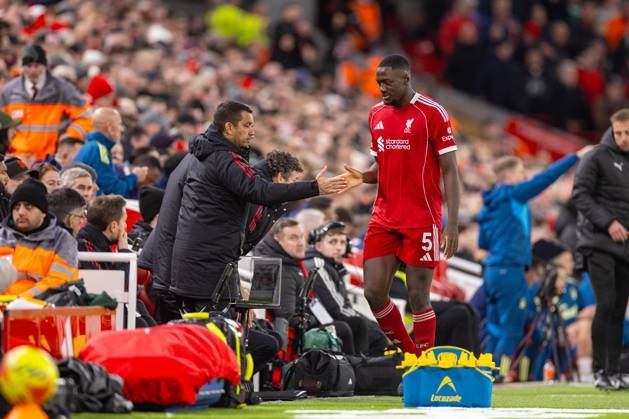 Football - FA Premier League - Liverpool FC v Nottingham Forest FC LIVERPOOL, ENGLAND - Saturday, November 22, 2025: Liverpool s Ibrahim Konatà is substituted off during the FA Premier League match between Liverpool FC and Nottingham Forest FC at Anfield. (Photo by David Rawcliffe Propaganda) LIVERPOOL Anfield MERSEYSIDE ENGLAND Copyright: xDavidxRawcliffex P2025-11-22-Liverpool_Nottingham_Forest-57