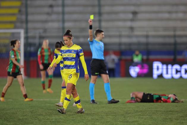 CALCIO - Serie A Femminile - Ternana Women vs Parma Calcio admonition Corrado Heden (Parma) during Italian women s series A, match Ternana Women vs Parma Calcio 22 November 2025 at the Moreno Gubbiotti stadiumin Narni Italy (Photo by Luca Marchetti LiveMedia) during Ternana Women vs Parma Calcio, Italian football Serie A Women match in Narni (TR), Italy, November 22 2025 Narni (TR) Italy Copyright: xIPAxSport ABACAx