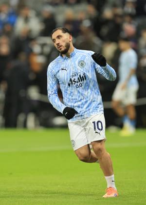 Newcastle United v Manchester City Premier League Rayan Cherki of Manchester City warms up during the Premier League match at St. James s Park, Newcastle UK Newspapers OUT Copyright: xFredxPalmerx FIL-22535-0033