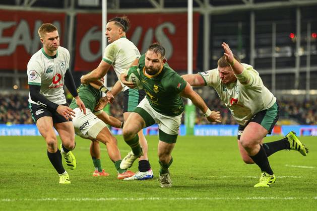 Ireland v South Africa Quilter Nations Series Cobus Reinach of South Africa scores his sides second try during the Quilter Nations Series match at the Aviva Stadium, Dublin UK Newspapers OUT Copyright: xJohnxCrothersx FIL-22533-0014