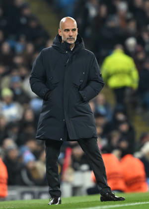 Manchester, England, 25th November 2025. Pep Guardiola manager of Manchester City during the Manchester City vs Bayer Leverkusen UEFA Champions League match at the Etihad Stadium, Manchester. Picture credit should read: Cody Froggatt Sportimage EDITORIAL USE ONLY. No use with unauthorised audio, video, data, fixture lists, club league logos or live services. Online in-match use limited to 120 images, no video emulation. No use in betting, games or single club league player publications. SPI_086_CF_Man_City_Bayer SPI-4309-0171