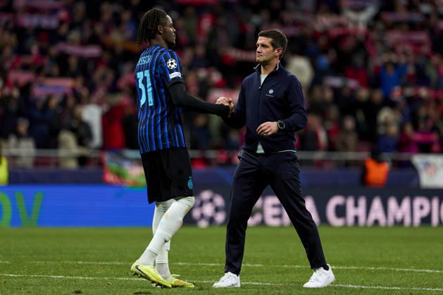 Cristian Chivu head coach of FC Internazionale Milano and Kristjan Asllani of FC Internazionale Milano during the UEFA Champions League match between Atletico de Madrid and FC Internazionale Milano on November 26, 2025. - 26 11 2025 - Spain Madrid Madrid -  LGMx xLexPictorium LePictorium_0320141