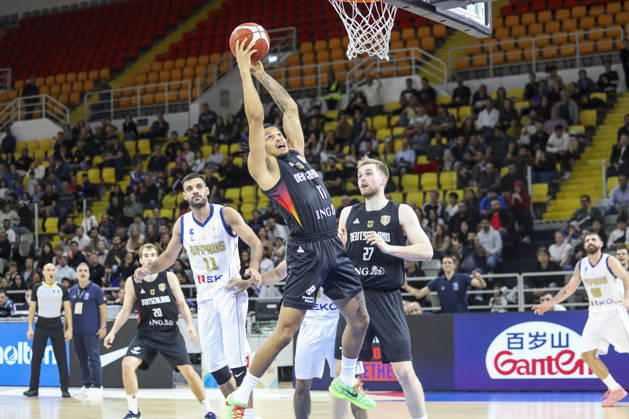 FIBA World Cup Qualifiers : Cyprus vs Germany NELSON WEIDEMANN of Germany takes a rebound. Cyprus plays vs Germany for the Group E of the FIBA Basketball World Cup European Qualifiers, at Spyros Kyprianou Arena, Limassol, Cyprus, on Dec. 1, 2025. Limassol Cyprus Copyright: xKOSTASxPIKOULASx