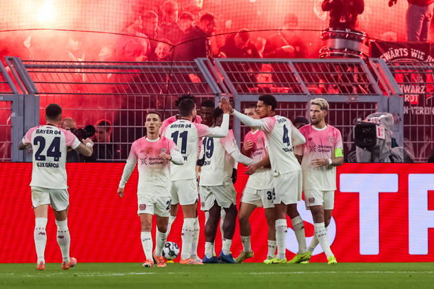 Goal celebration to 1 0 for Bayer Leverkusen by Ibrahim Maza Bayer Leverkusen GER, Borussia Dortmund vs Bayer Leverkusen, Football, DFB Pokal, Round of 16, Season 2025 2026, 02 12 2025 DFL REGULATES PROHIBIT ANY USE OF PHOTOGRAPHS AS IMAGE SEQUENCES AND OR QUASI VIDEO GER, Borussia Dortmund vs Bayer Leverkusen, Football, DFB Pokal, Round of 16, Season 2025 2026, 02 12 2025 Dortmund Copyright: xEibner-Pressefoto FrankxZeisingx EP_FZG