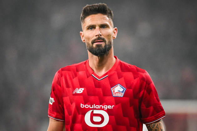 October 23, 2025, Villeneuve-D ascq, France, France: Olivier GIROUD of Lille during the UEFA Champions League, League Phase MD3 match between Lille OSC (LOSC) and PAOK FC at Pierre Mauroy Stadium on October 23, 2025 in Villeneuve-d Ascq near Lille, France. Villeneuve-D ascq France - ZUMAm308 20251023_zsp_m308_040 Copyright: xMatthieuxMirvillex