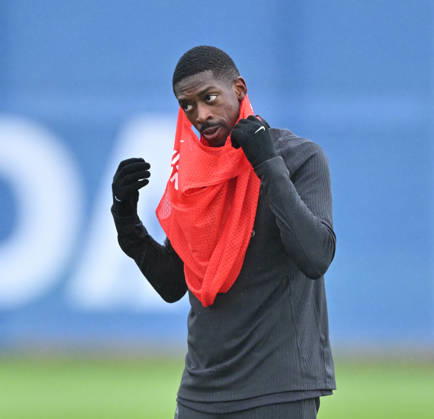 Paris Saint-Germain media day at the PSG Campus POISSY, FRANCE - DECEMBER 04: Player of Paris Saint-Germain Ousmane Dembele is seen during a training session on media day at the PSG Campus in Poissy, west of Paris, France on December 04, 2025. Mustafa Yalcin Anadolu Poissy France. Editorial use only. Please get in touch for any other usage. Copyright: x2025xAnadoluxMustafaxYalcinx