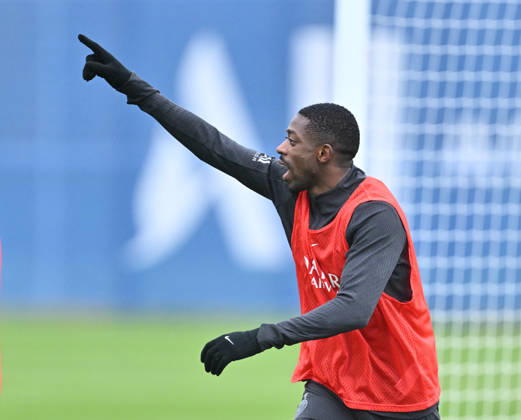 Paris Saint-Germain media day at the PSG Campus POISSY, FRANCE - DECEMBER 04: Player of Paris Saint-Germain Ousmane Dembele in action during a training session on media day at the PSG Campus in Poissy, west of Paris, France on December 04, 2025. Mustafa Yalcin Anadolu Poissy France. Editorial use only. Please get in touch for any other usage. Copyright: x2025xAnadoluxMustafaxYalcinx