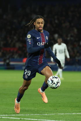 FBL FRA LIGUE1 Paris Saint Germain Stade Rennes Bradley Barcola Paris Saint Germain during the French L1 football match between Paris Saint Germain PSG an Stade Rennes at Parc des Princes Paris ,France, on December 06, 2025 Copyright: JoaquimxFerreira