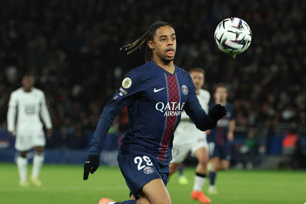 FBL FRA LIGUE1 Paris Saint Germain Stade Rennes Bradley Barcola Paris Saint Germain during the French L1 football match between Paris Saint Germain PSG an Stade Rennes at Parc des Princes Paris ,France, on December 06, 2025 Copyright: JoaquimxFerreira