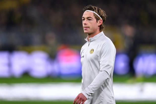 251210 Patrick Berg of Bodo Glimt ahead of the UEFA Champions League football match between Borussia Dortmund and Bodo Glimt on December 10, 2025 in Dortmund Photo Marius Simensen BILDBYRAN COP 238 MM0052 bbeng football fotball soccer uefa champions league mesterligaen bodo glimt borussia dortmund Copyright: MARIUSxSIMENSEN BB251210BB955