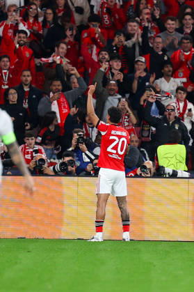 SL Benfica v Napoles FC - UEFA Champions League 2025 2026 Medio colombiano do Benfica, Richard Rios 20, celebra o golo durante a partida entre SL Benfica v Napoles FC, valida pela fase de Grupos da Uefa Champions League 2025 2026, no Estadio da Luz, Portugal (Foto de Diogo Faria Reis Avant Sports) Lisboa Estadio da Luz Portugal Copyright: xDiogoxFariaxReis AvantxSportsx