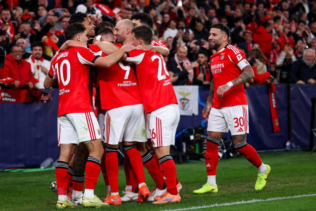 SL Benfica v Napoles FC - UEFA Champions League 2025 2026 Benfica celebra o golo de Leandro Barreiro durante a partida entre SL Benfica v Napoles FC, valida pela fase de Grupos da Uefa Champions League 2025 2026, no Estadio da Luz, Portugal (Foto de Diogo Faria Reis Avant Sports) Lisboa Estadio da Luz Portugal Copyright: xDiogoxFariaxReis AvantxSportsx