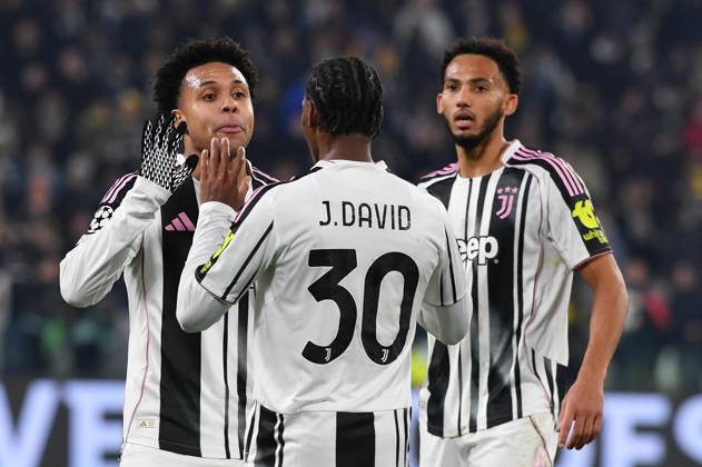 Foto IPP Massimo Rana Torino 10-12-2025 Calcio Champions League 2025 2026 Juventus-Pafos nella foto esulta jonathan david Italy Photo Press - World Copyright italy ITALY Copyright: xR4924_italyphotopressx