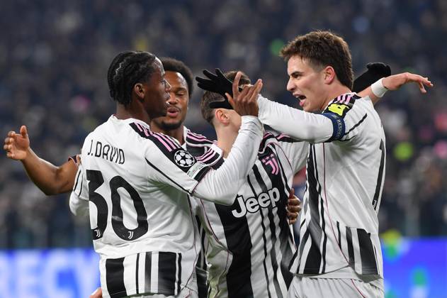 Foto IPP Massimo Rana Torino 10-12-2025 Calcio Champions League 2025 2026 Juventus-Pafos nella foto esulta jonathan david Italy Photo Press - World Copyright italy ITALY Copyright: xR4924_italyphotopressx