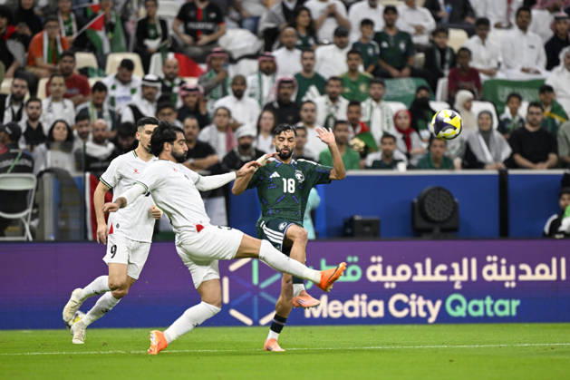 Palestine v Saudi Arabia - 2025 FIFA Arab Cup LUSAIL, QATAR – DECEMBER 11: Saudi Arabia player Saleh Waheb Abu Al-Shamat in action during their 2025 FIFA Arab Cup quarterfinal match between Palestine and Saudi Arabia at Lusail Stadium in Lusail, Qatar on December 11, 2025. Stringer Anadolu Lusail Qatar. Editorial use only. Please get in touch for any other usage.  Copyright: x2025xAnadoluxStringerx