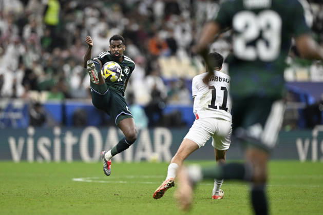 Palestine v Saudi Arabia - 2025 FIFA Arab Cup LUSAIL, QATAR - DECEMBER 11: Abdullah Al-Khaibari of Saudi Arabia in action during their 2025 FIFA Arab Cup quarterfinal match between Palestine and Saudi Arabia at Lusail Stadium in Lusail, Qatar on December 11, 2025. Stringer Anadolu Lusail Qatar. Editorial use only. Please get in touch for any other usage.  Copyright: x2025xAnadoluxStringerx