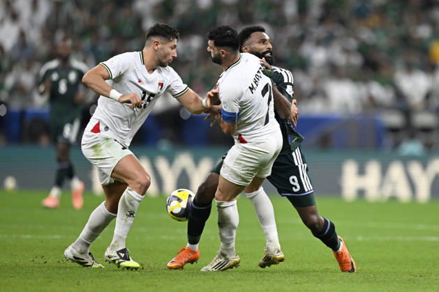 Palestine v Saudi Arabia - 2025 FIFA Arab Cup LUSAIL, QATAR - DECEMBER 11: Feras Albrikan (9) of Saudi Arabia in action during their 2025 FIFA Arab Cup quarterfinal match between Palestine and Saudi Arabia at Lusail Stadium in Lusail, Qatar on December 11, 2025. Stringer Anadolu Lusail Qatar. Editorial use only. Please get in touch for any other usage.  Copyright: x2025xAnadoluxStringerx
