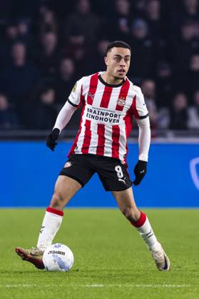 EINDHOVEN , 13-12-2025 , Philips stadium , season 2025 2026 , Dutch Eredivisie football , match between PSV and Heracles Almelo , final score 4-3 , picture shows PSV player Serginio Dest. PSV - Heracles x200172070x Copyright: