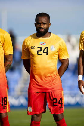 DR CONGO vs ZAMBIA, International Friendly, Länderspiel, Nationalmannschaft match GEDEON KALULU, player for DR Congo, during the match, DR CONGO vs ZAMBIA, international friendly match, AFCON preparation, Pinatar Arena Football Center, San Pedro del Pinatar, Region of Murcia, Spain, December 16, 2025. San Pedro del Pinatar Pinatar Arena Football Center Region de Murcia Spain Copyright: xPascuxMÃ ndezx