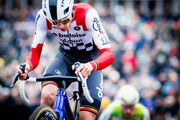 Belgian Thibau Nys pictured in action during the men s elite race of the World Cup cyclocross cycling event in Antwerp on Saturday 20 December 2025, the fifth stage (out of 12) of the UCI World Cup competition. JASPERxJACOBS  x150378687x