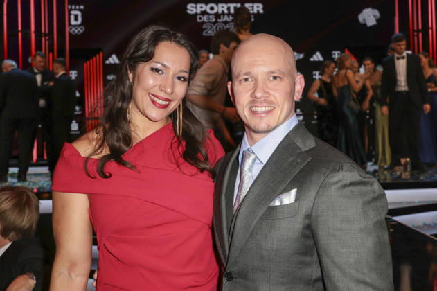 Fabian Hambüchen with his wife Viktoria Hambüchen Diesterbeck at the 79 Sportsman of the Year Gala 2025 at the Kurhaus Baden Baden, 21 12 2025 Foto:xR.xSchmiegeltx xFuturexImagex sportler_5636