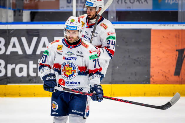 SLOVAN BRATISLAVA - HKM ZVOLEN Marek Hecl of Zvolen during Slovak Ice hockey, Eishockey Eishockey Tipsport liga match between HC Slovan Bratislava and HKM Zvolen at Ondrej Nepela Arena in Bratislava. Bratislava, Slovakia, December 28, 2025. Photo by Branislav Racko. Copyright: xx 080A3801