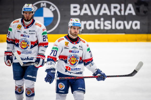 SLOVAN BRATISLAVA - HKM ZVOLEN Marek Hecl of Zvolen during Slovak Ice hockey, Eishockey Eishockey Tipsport liga match between HC Slovan Bratislava and HKM Zvolen at Ondrej Nepela Arena in Bratislava. Bratislava, Slovakia, December 28, 2025. Photo by Branislav Racko. Copyright: xx 080A3804