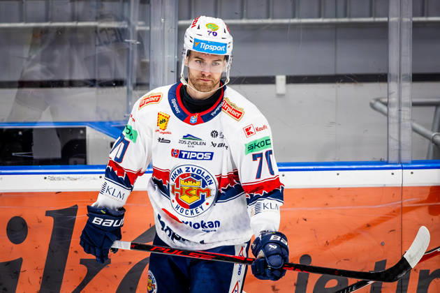 SLOVAN BRATISLAVA - HKM ZVOLEN Marek Hecl of Zvolen during Slovak Ice hockey, Eishockey Eishockey Tipsport liga match between HC Slovan Bratislava and HKM Zvolen at Ondrej Nepela Arena in Bratislava. Bratislava, Slovakia, December 28, 2025. Photo by Branislav Racko. Copyright: xx 080A3889
