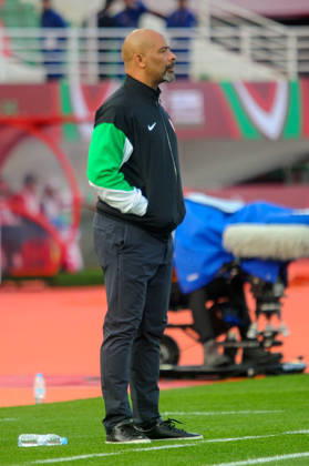 FES, MOROCCO - DECEMBER 30: Coach Eric Chelle of Nigeria during the Africa Cup of Nations (AFCON) match between Uganda and Nigeria on December 30th, 2025 at Complexe Sportif De Stade, Fes, Morocco. Photo by Segun Ogunfeyitimi Copyright: xshengolpixsx