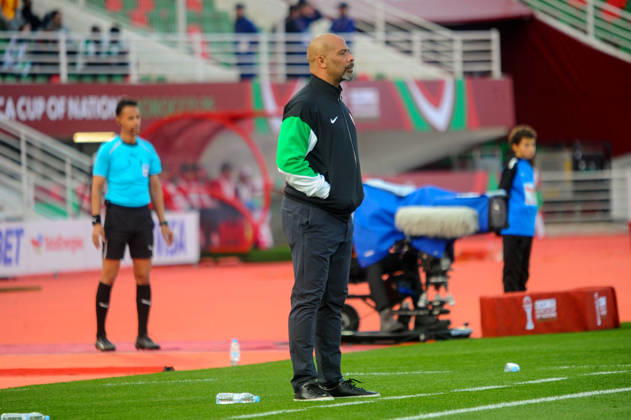 FES, MOROCCO - DECEMBER 30: Coach Eric Chelle of Nigeria during the Africa Cup of Nations (AFCON) match between Uganda and Nigeria on December 30th, 2025 at Complexe Sportif De Stade, Fes, Morocco. Photo by Segun Ogunfeyitimi Copyright: xshengolpixsx