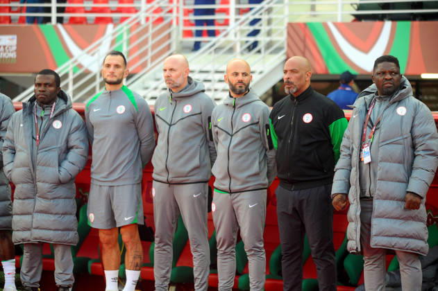 FES, MOROCCO - DECEMBER 30: Coach Eric Chelle of Nigeria during the Africa Cup of Nations (AFCON) match between Uganda and Nigeria on December 30th, 2025 at Complexe Sportif De Stade, Fes, Morocco. Photo by Segun Ogunfeyitimi Copyright: xshengolpixsx
