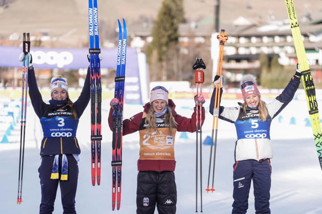 Ski Tour 2025 26 Stage 4 Toblach, Italy 20260101 USA s Jessie Diggins won the women s 20 km pursuit start classic in the Tour de Ski Sweden s Moa Ilar came second and Austria s Teresa Stadlober came third Photo Terje Pedersen NTB Toblach Italy EDITORIAL USE ONLY RESTRICTED USE FOR BETTING COMPANIES Copyright: xTerjexPedersenx xNTBx