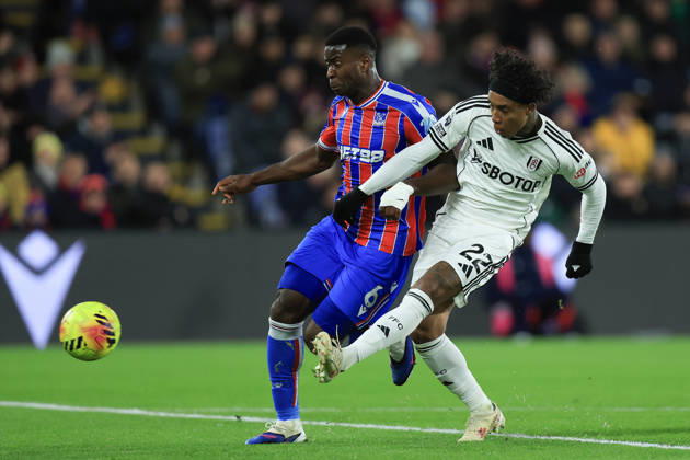 Crystal Palace v Fulham, Premier League Fulham midfielder Kevin (22) shoots at goal during the Premier League match between Crystal Palace and Fulham at Selhurst Park, London, UK on 1 January 2026. London Selhurst Park Greater London UK Editorial use only DataCo restrictions apply See www.football-dataco.com , Copyright: xSimonxRoex PSI-23503-0020