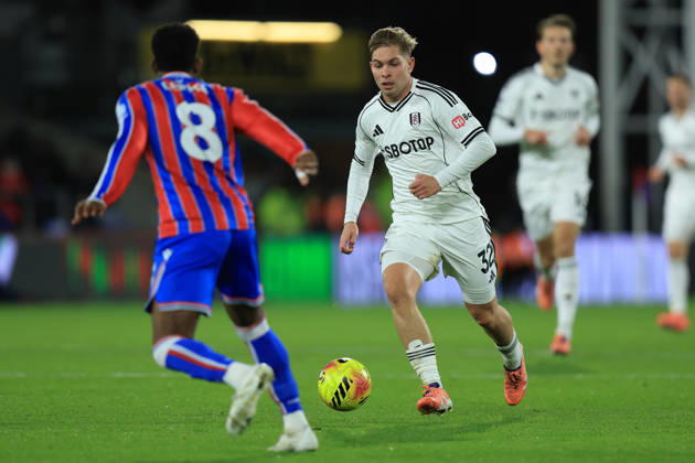 Crystal Palace v Fulham, Premier League Fulham midfielder Emile Smith Rowe (32) during the Premier League match between Crystal Palace and Fulham at Selhurst Park, London, UK on 1 January 2026. London Selhurst Park Greater London UK Editorial use only DataCo restrictions apply See www.football-dataco.com , Copyright: xSimonxRoex PSI-23503-0029